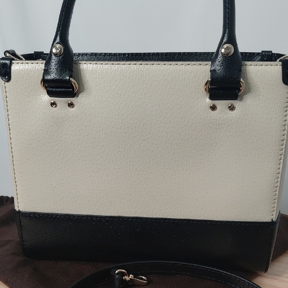 kate spade Two-Tone Black and Cream Tote - Picture 7 of 9